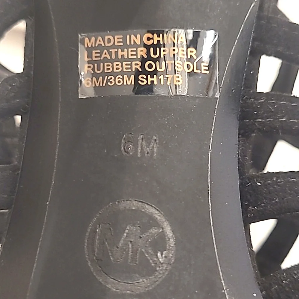 Michael Kors Trinity Ankle Strap Cage Sandal Suede Stiletto Slingback High Heel